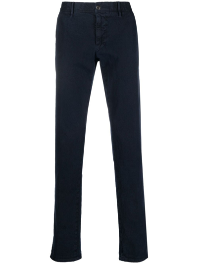 Shop Incotex Straight-leg Chino Trousers In Blue