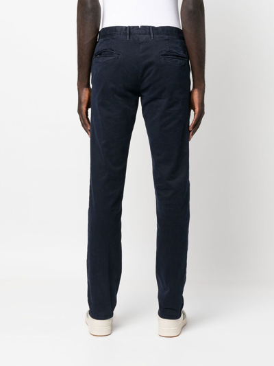 Shop Incotex Straight-leg Chino Trousers In Blue