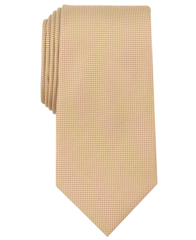 Shop Perry Ellis Men's  Oxford Solid Tie In Taupe
