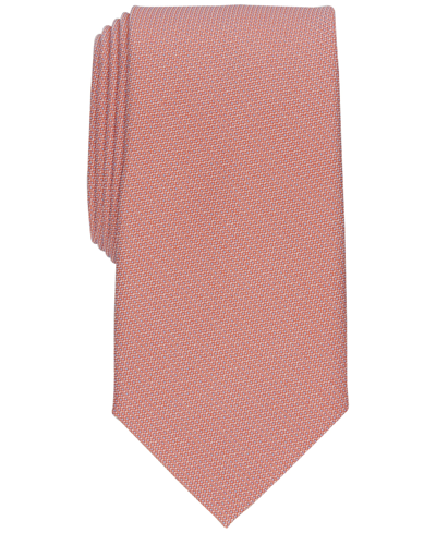 Shop Perry Ellis Men's Hydell Micro-print Tie In Orange