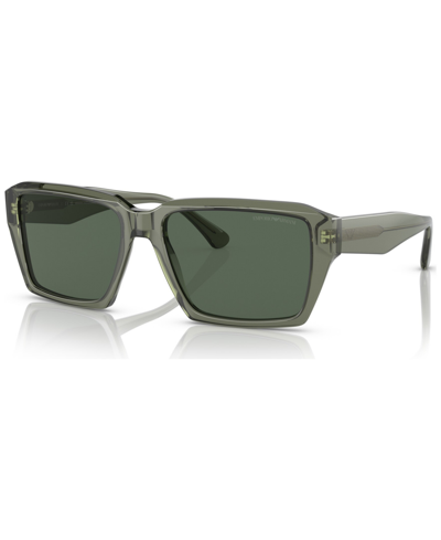 Shop Emporio Armani Men's Sunglasses, Ea4186 In Shiny Transparent Green