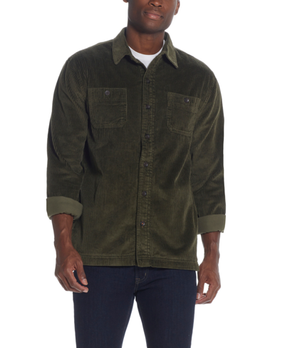 Weatherproof Vintage Men's Wide Wale Corduroy Shirt Jacket In