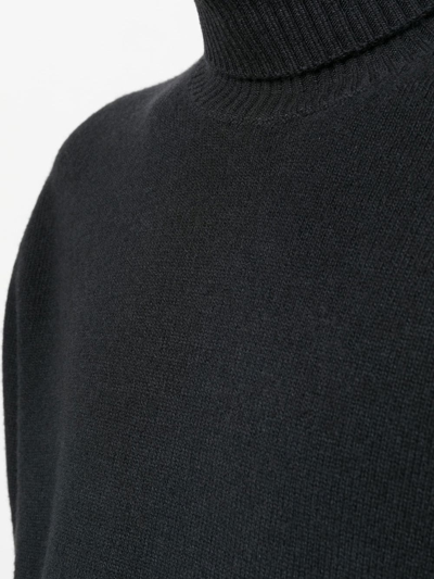Shop Woolrich Virgin Wool Roll-neck Jumper In Black