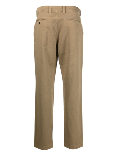 Shop Woolrich Straight-leg Chino Trousers In Neutrals