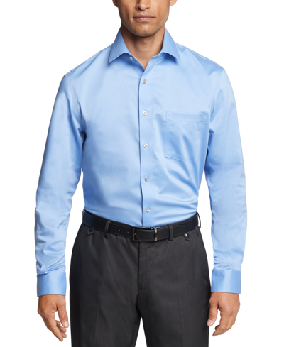 Shop Van Heusen Men's Regular-fit Ultraflex Dress Shirt In Blue Frost