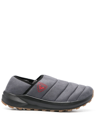 Shop Rossignol Chalet Quilted Slippers In Grey