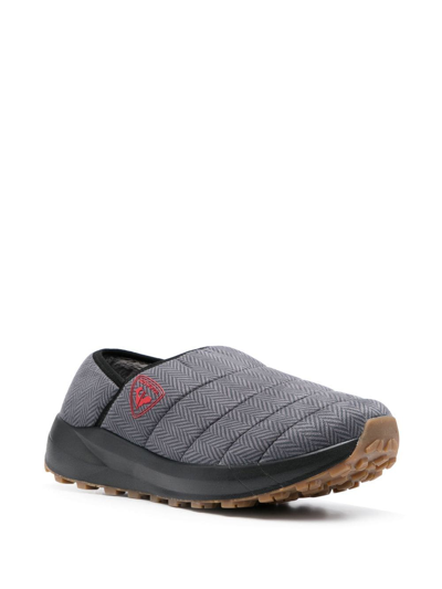 Shop Rossignol Chalet Quilted Slippers In Grey