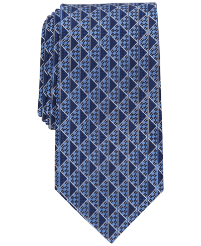 Shop Perry Ellis Men's Vogel Geometric-print Tie In Navy