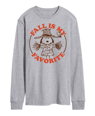 Shop Airwaves Men's Peanuts Fall Is My Favorite T-shirt In Gray