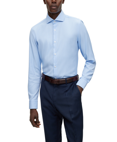 Hugo Boss Boss Men's Slim Fit Performance-stretch Twill Dress Shirt In  Light/pastel Blue | ModeSens