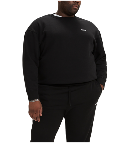Shop Levi's Men's Big Relaxed Fit Seasonal Crewneck Sweatshirt In Mineral Black