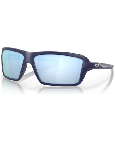 Shop Oakley Men's Polarized Sunglasses, Oo9129-1363 In Matte Navy