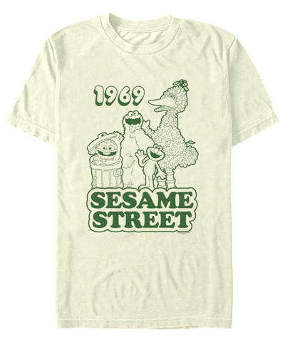 Shop Fifth Sun Men's Sesame Street Sesame 1969 Group Short Sleeve T-shirt In Natural