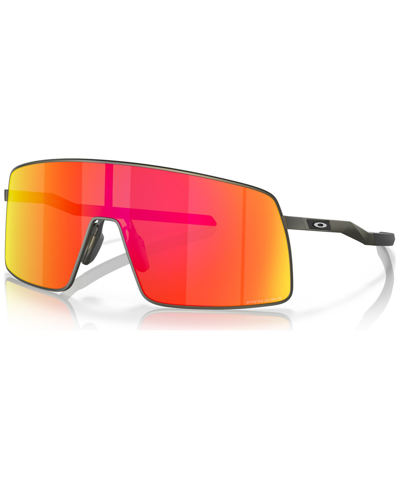 Oakley Square-frame Mirrored Sunglasses In Satin Carbon