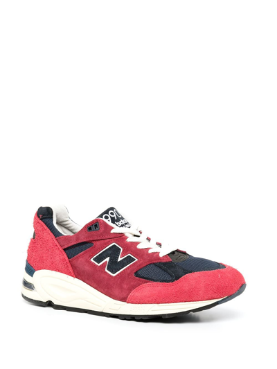 Shop New Balance Made-in-usa 990v2 Sneakers In Red