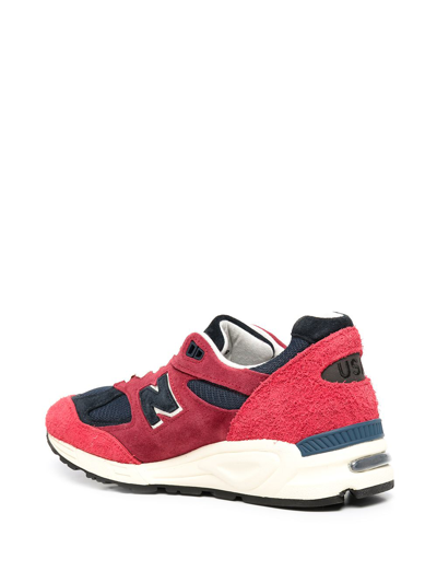 Shop New Balance Made-in-usa 990v2 Sneakers In Red