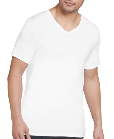 Shop Jockey Men's Active Ultra Soft V-neck T-shirt In White