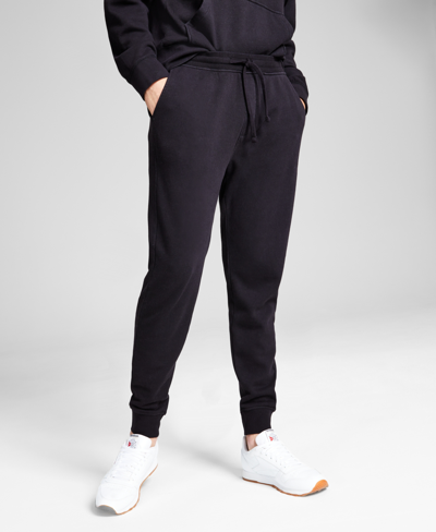 Shop And Now This Men's Soft Knit Fleece Jogger Pants, Created For Macy's In Black