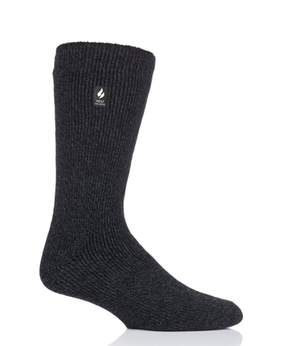 Shop Heat Holders Men's Dunnock Twist Crew Sock In Black Gray