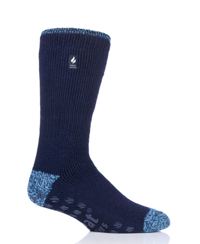 Heat Holders Men's Michael Solid Crew Slipper Sock In Navy