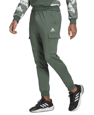 Adidas Originals Adidas Men's Essentials Regular Tapered-fit Fleece Cargo  Joggers In Green Oxide | ModeSens