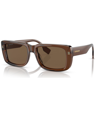 Shop Burberry Men's Jarvis Sunglasses, Be4376u55-x In Brown