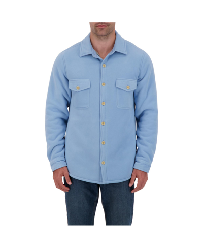Shop Heat Holders Men's Jax Long Sleeve Solid Shirt Jacket In Chambray