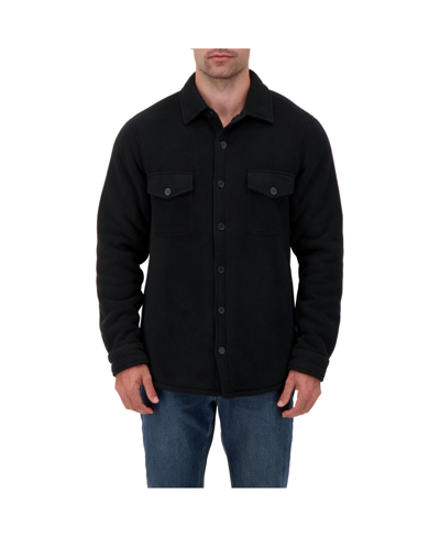 Shop Heat Holders Men's Jax Long Sleeve Solid Shirt Jacket In Black