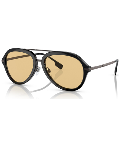 Shop Burberry Men's Jude Sunglasses, Be437758-x In Black
