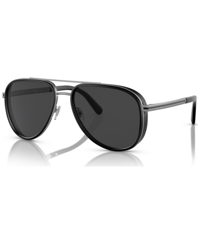 Shop Bvlgari Men's Polarized Sunglasses, Bv506057-p In Matte Gunmetal