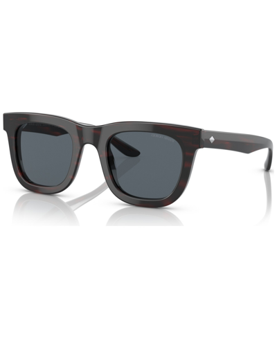 Shop Giorgio Armani Men's Sunglasses, Ar817149-x In Striped Brown
