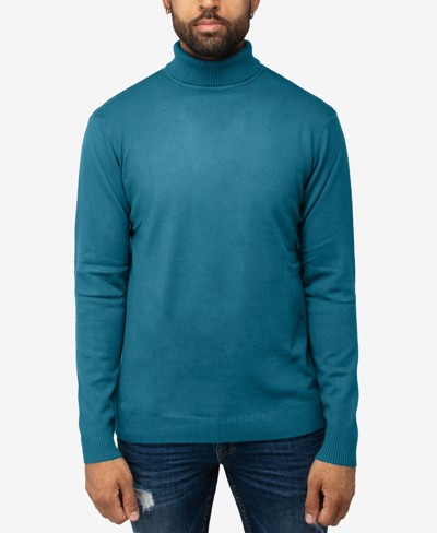Shop X-ray Men's Turtleneck Pull Over Sweater In Teal