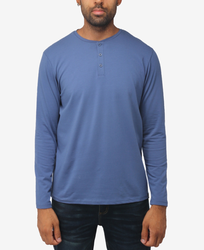 Shop X-ray Men's Soft Stretch Crew Neck Long Sleeve T-shirt In Night Blue