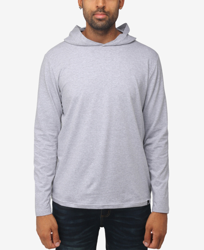 X-ray Men's Soft Stretch Long Sleeve Hoodie In Cloud Gray