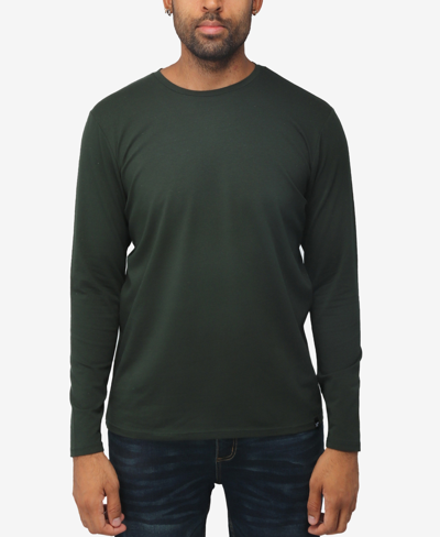 Shop X-ray Men's Soft Stretch Crew Neck Long Sleeve T-shirt In Hunter