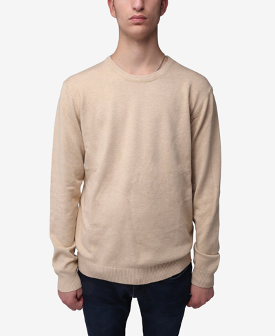 Shop X-ray Men's Basic Crewneck Pullover Midweight Sweater In Oatmeal