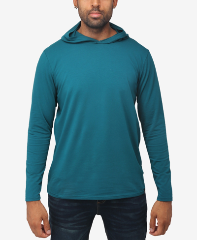 Shop X-ray Men's Soft Stretch Long Sleeve Hoodie In Teal