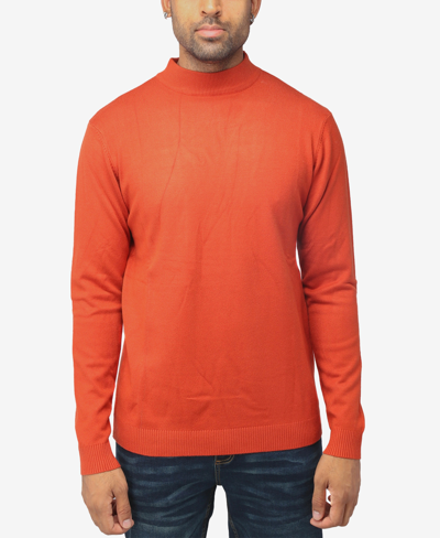 X-ray Core Mock Neck Knit Sweater In Brick