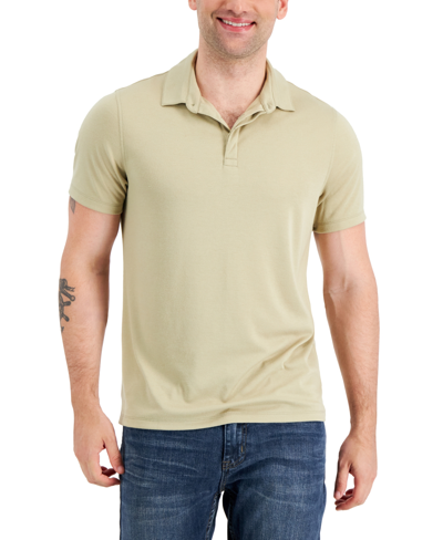 Shop Alfani Men's Alfatech Stretch Solid Polo Shirt, Created For Macy's In Twill