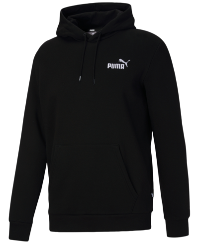 Shop Puma Men's Embroidered Logo Hoodie In Black/ White