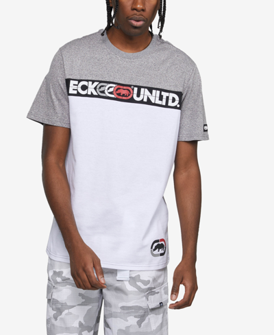 Shop Ecko Unltd Men's Short Sleeves Piecemeal T-shirt In White