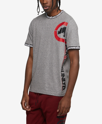 Shop Ecko Unltd Men's Big And Tall Short Sleeves Slip Slide T-shirt In Charcoal