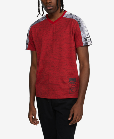 Shop Ecko Unltd Men's Big And Tall Short Sleeves Tap My Sleeve T-shirt In Red