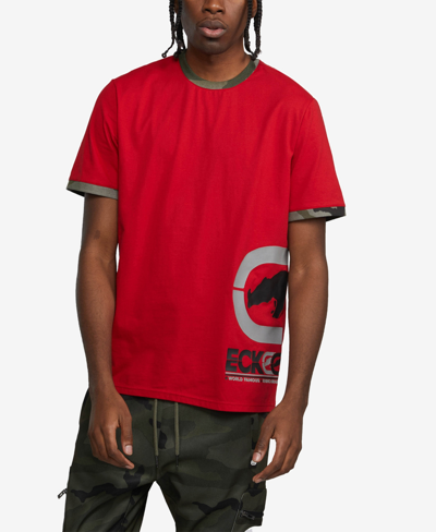 Shop Ecko Unltd Men's Short Sleeves Rock And Roll T-shirt In Red