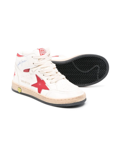 Shop Golden Goose Sky-star High-top Sneakers In White