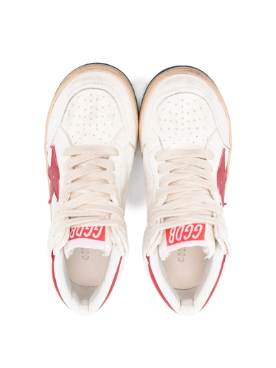 Shop Golden Goose Sky-star High-top Sneakers In White