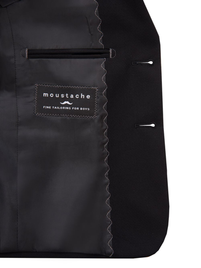 Moustache Peak-lapel Twill Blazer In Black
