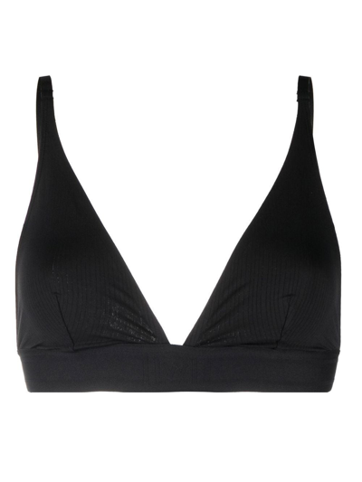 Shop Wolford Beauty Cotton Triangle Bra In Black