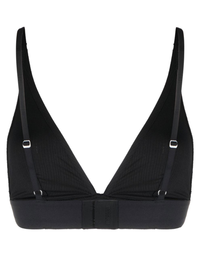Shop Wolford Beauty Cotton Triangle Bra In Black