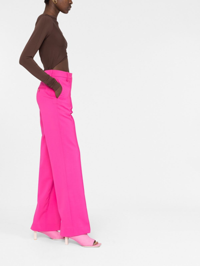 Jacquemus Asymmetric Cropped Bodysuit In Brown